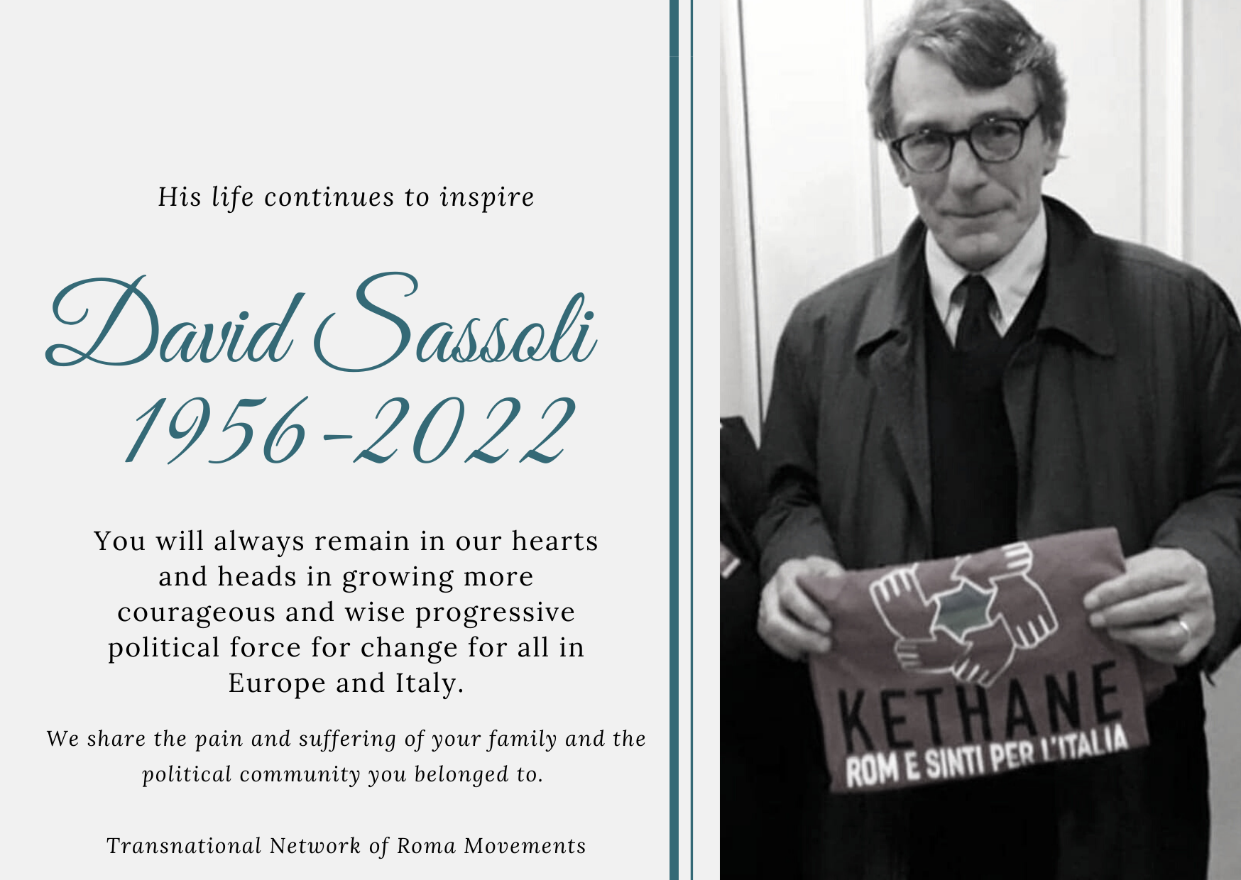 David Sassoli – His life continues to inspire